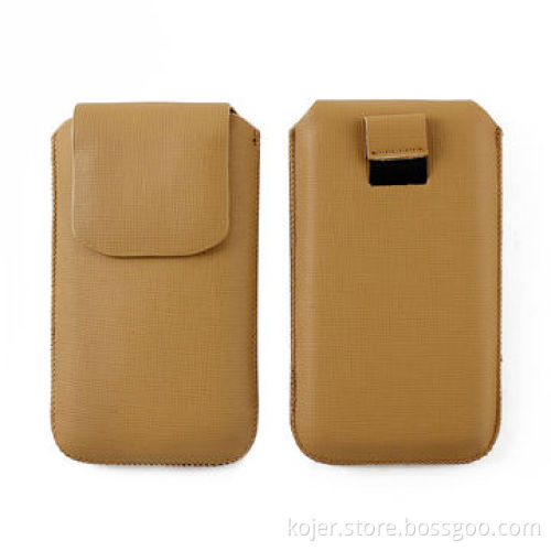 Excellent PU Leather Phone Pouch, with Fine Workmanship Side Stitch